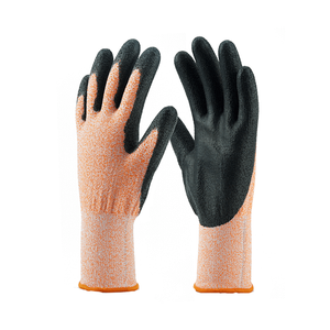 13 Gauge Orange HPPE Liner Pu Coated Cut Resistant Gloves