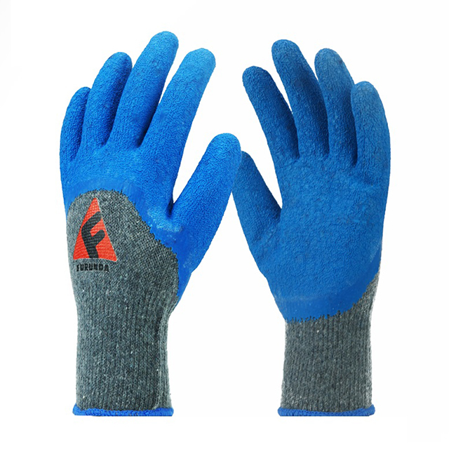 13 Gauge Grey Polyester Liner 3/4 Latex Foam Coated Gloves