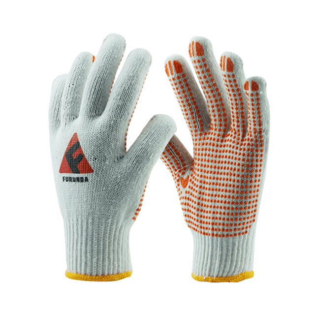 10 Gauge Polyester Liner PVC Dotted Gloves