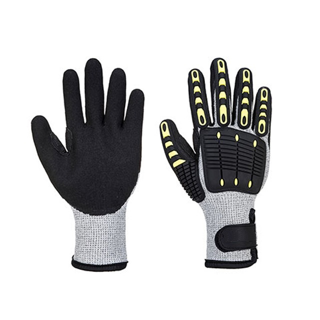 13 Gauge Grey HPPE Shell Nitrile Sandy Coated Anti-vibration Gloves