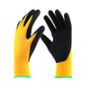 13 Gauge Yellow Polyester/Nylon Liner Nitrile Sandy Coated Gloves