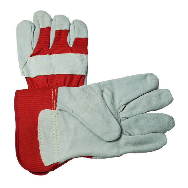 Construction Work 10.5 Inch Cow Split Leather Gloves for Safety Work