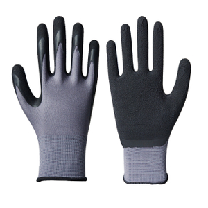 13 Gauge Grey Polyester Liner Latex Foam Coated Gloves