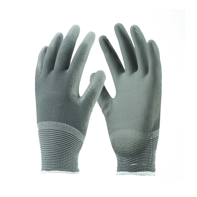 13 Gauge Polyester/Nylon Liner PU Coated Anti-Static Gloves