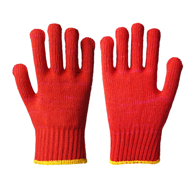 10 Gauge Red Polyester Knit Gloves